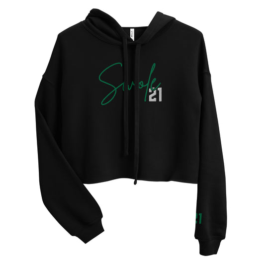 LADIES SWOLE21 EMBROIDERED CROP HOODIE